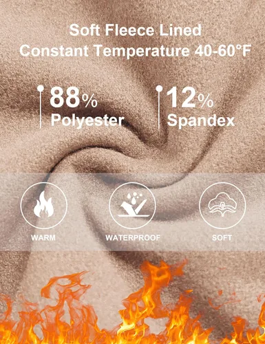 Vista 4 de MoFiz Leggings con forro polar para mujer, pantalones deportivos de invierno con aislamiento térmico, resistentes al agua, pantalones de senderismo
