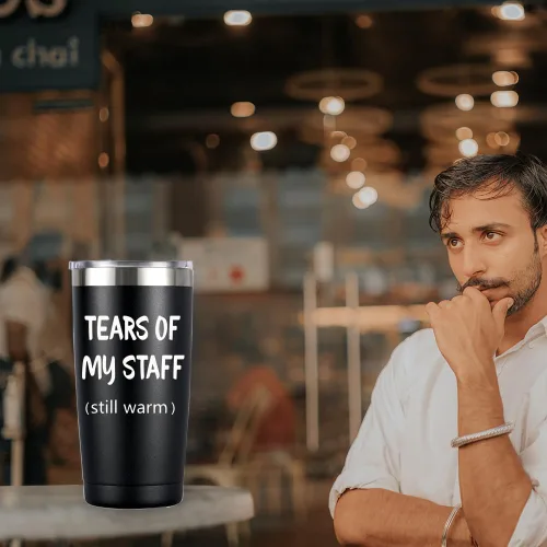 Vista 6 de Regalos de jefe para hombres, regalo del día del jefe para hombres, vaso de lágrimas de mi personal, divertidos regalos de Bos para hombres