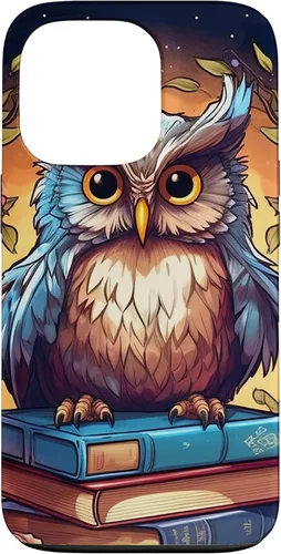 Vista 10 de Funda para bibliotecario para iPhone 16 Owl Book Lover