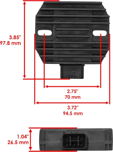Vista 2 de Caltric Regulador rectificador compatible con Kawasaki Vn900 Vn-900 Vulcan 900 Custom 2007-2011 / Vn900 Vn-900 Vulcan 900 Classic 2006-2010
