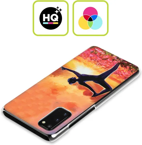 Vista 2 de Head Case Designs Officially Licensed P.D. Moreno Dancer's Pose Yoga Silhouettes Hard Back Case Compatible with Samsung Galaxy S20 FE / 5G