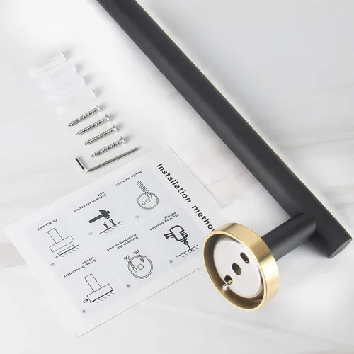 Vista 6 de NearMoon - Barra para toallas de baño, accesorios de baño de acero inoxidable, para toalla de ducha para baño, soporte de toalla montado en la pared