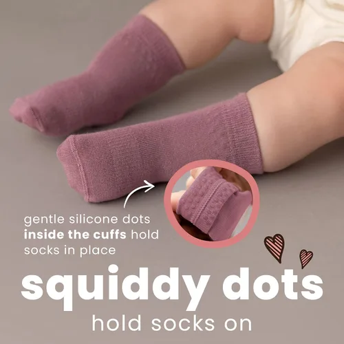 Vista 24 de squid socks Calcetines de viscosa de bambú 0-6M, 6-12M, 12-24M y 2T-3T Calcetines que se mantienen puestos
