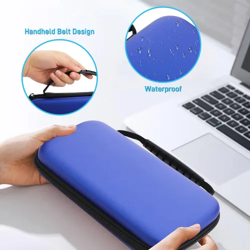 Vista 7 de RHOTALL Carrying Case for Nintendo Switch Lite,Shockproof Portable Accessories Bundle Travel Bag,TPU Case Cover with Screen Protector,10 Thumb Grips