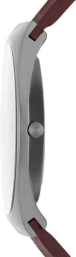 Vista 2 de Skagen Mens Grenen Three-Hand Date Watch with Steel Mesh or Leather Band