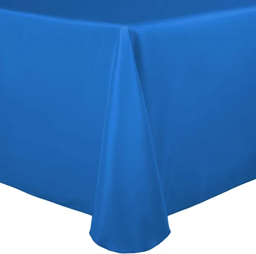 Vista 40 de Ultimate Textile 60 x 102 in Oval Tablecloth Polyester Linen - Machine Washable Stain & Wrinkle Resistant Seamless Design for Dining Events - Aqua