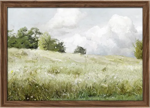 Vista 189 de MUDECOR Lienzo enmarcado prémium para pared, pinos nevados en bosque de invierno, ilustraciones modernas, arte contemporáneo, escénico, divertido