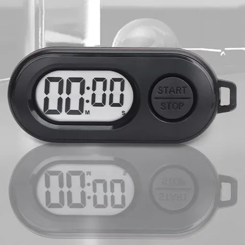 Vista 8 de Pequeño llavero con temporizador digital, cronómetro de alta precisión para experimentos de horneado de fitness, temporizador de ABS portátil