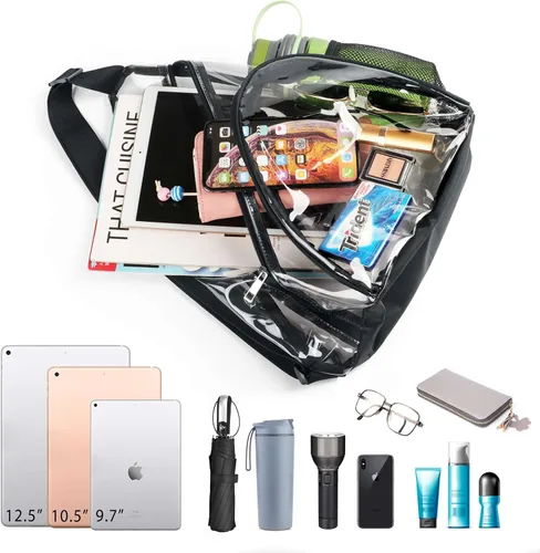 Vista 3 de Lorbro Bolsa de TPU transparente Negro