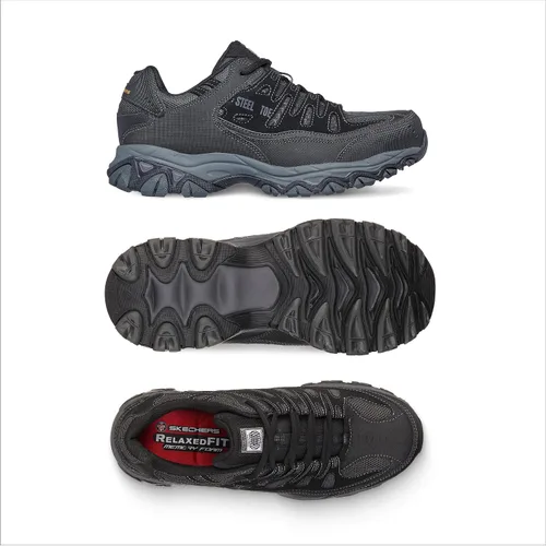 Vista 6 de Skechers Mens Cankton Steel Toe Construction Shoe Electrical Hazard Rated, Memory Foam