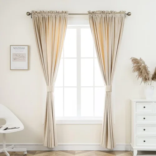 Vista 6 de PLEASANT BOULEVARD Cortinas de terciopelo [2 paneles] elegantes para sala de estar, dormitorio, cuarto de bebé, cortinas para oscurecer