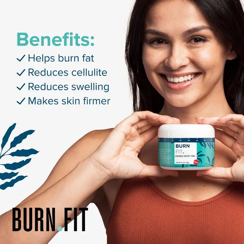 Vista 5 de Gel corporal – Crema anticelulítica de Burn Fit para el vientre y el cuerpo, crema reafirmante y tensora del vientre, crema fría y caliente
