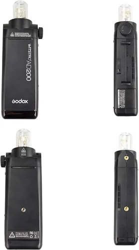 Vista 8 de Godox AD200 200Ws 2.4G TTL Flash estroboscópico 1/8000 HSS monoluz inalámbrica con batería de litio de 2900 mAh y bombilla sin pantalla/cabezal