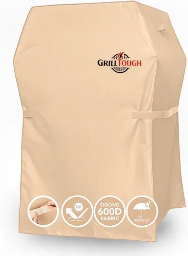 Vista 11 de GrillTough Funda para Ahumador de Servicio Pesado, 30 Pulgadas – Impermeable, Resistente a la Intemperie, Resistente a los Rayos UV y a