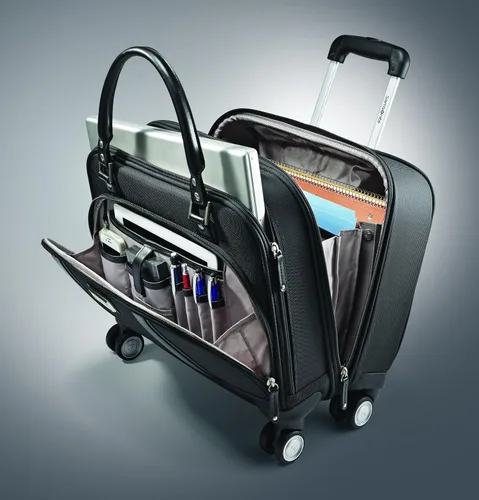 Vista 3 de Samsonite equipaje con ruedas estilo oficina para mujer, Negro), 57475-1041