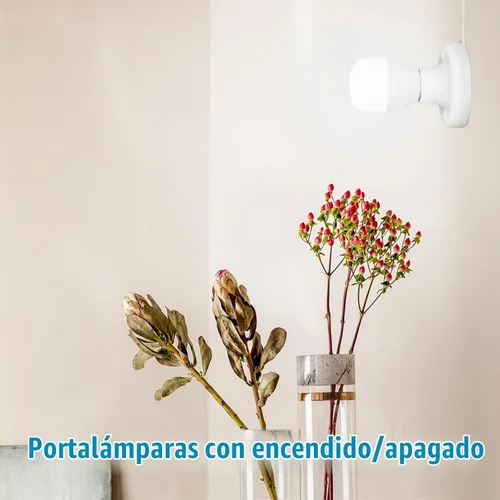 Vista 5 de 1 enchufe de luz de 9.84 pies con cable E26/E27 con interruptor de encendido/apagado, extensión de cable de luz colgante, para iluminación