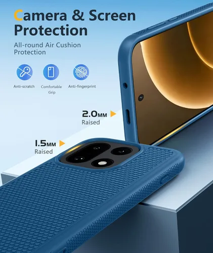 Vista 502 de FNTCASE Funda para iPhone 17 Pro: Fundas delgadas translúcidas de color azul claro compatibles con MagSafe, protección completa de la cámara