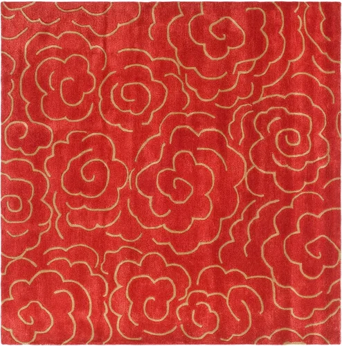 Vista 28 de SAFAVIEH Soho Collection SOH812B - Alfombra decorativa suave de lana y viscosa de 2 x 3 pies, hecha a mano, color azul claro y marfil