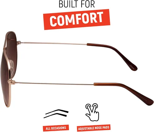 Vista 6 de GrillerPUNCH - Gafas de sol unisex con montura ligera y de moda para todas las formas de cara, protección UV 100 %.