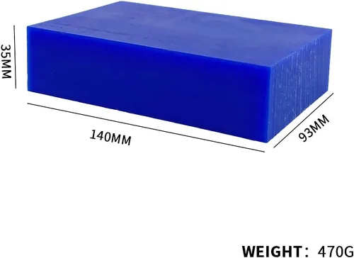 Vista 3 de Bloque de cera para tallar cera perdida, herramienta de moldeo de joyería, molde para esculpir 1 libra (bloque de cera azul)