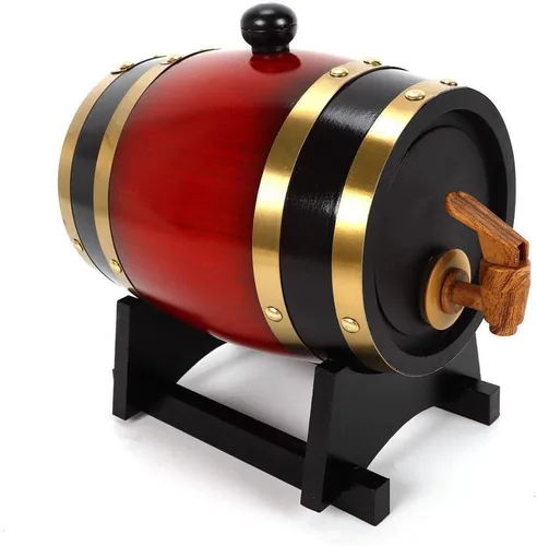 Vista 3 de Barriles grandes de roble envejecido, dispensador de barril de whisky, cubo de vino, sin fugas, para almacenamiento de vino, licores y whisky
