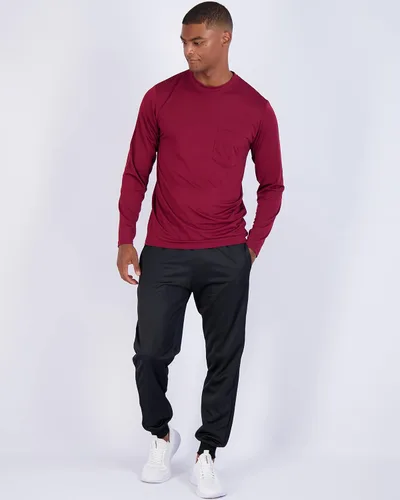 Vista 5 de 4 Pack Men's Dry-Fit Active Athletic Long Sleeve Pocket Crew T-Shirt Outdoors UPF 50 S-5XLT