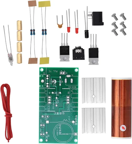 Vista 2 de ViaGasaFamido Módulo de bobina Tesla Altavoz de plasma Soporta Función de Arco Desmontado, Mini Kit Electrónico DIY Herramienta para Productos