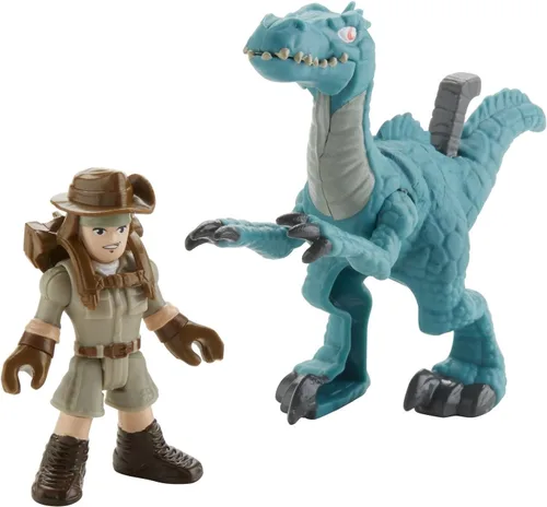 Vista 2 de Fisher-Price Imaginext Jurassic World, Muldoon y Raptor