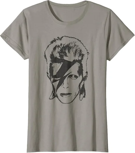 Vista 15 de David Bowie - Camiseta Lightning, Gris Asfalto