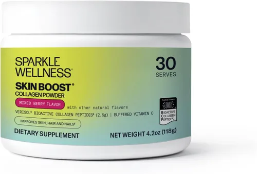 Vista 16 de Sparkle Wellness VERISOL - Péptidos de colágeno hidrolizados bioactivos Suplemento de colágeno en polvo con vitamina C para la salud de la piel