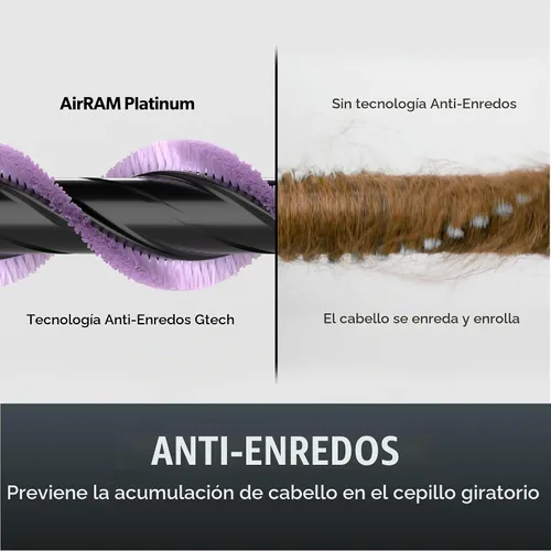Vista 5 de Gtech Paquete de Aspiradora System Platinum - Incluye la Aspiradora Vertical AirRam Platinum y la Aspiradora de Mano Multi Platinum - Batería