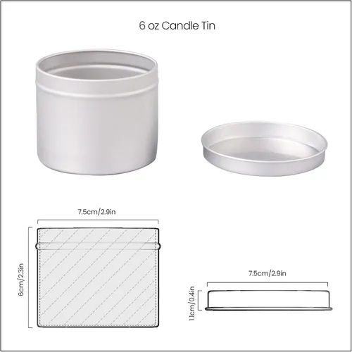 Vista 2 de Boowan Nicole Carousel - Moldes de silicona para tarro de vela de cemento de concreto con lata de vela de 6 onzas, almacenamiento de bricolaje