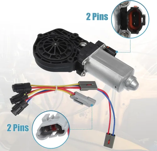 Vista 5 de ACROPIX Motor de elevación de elevalunas eléctrico para Ford F-150 Negro