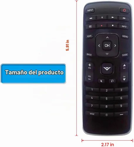 Vista 3 de Reemplazo remoto XRT010 para VIZIO TV E320-A0 E241-A1 E290-A1