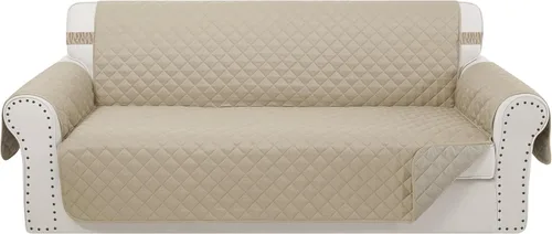 Vista 66 de Fundas para Silla Reclinable Reversibles Funda de Sofá para Mascotas Protector de Muebles Lazy Boy (Silla 23'', Beige/Beige)