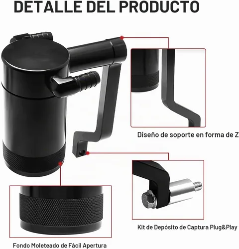 Vista 3 de Kit de lata de aceite Billet de 6.4L con nueva tecnología HEMI Z-Bracket 5.7 compatible con separador de aceite Dodge Charger Challenger Chrysler
