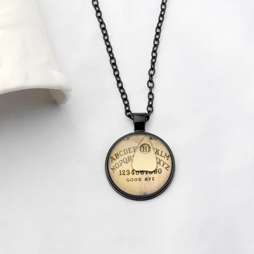 Vista 3 de FEELMEM Ouija - Collar con colgante de tablilla de Ouija collar con colgante de plancheta tablero de espíritu joyería de Ouija regalo de Ouija Metal