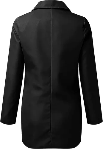 Vista 4 de Chaquetas tipo blazer para mujer, chaqueta de cárdigan de moda con frente abierto, chaqueta casual de manga larga para el trabajo y la oficina