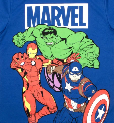 Vista 6 de Marvel Avengers Superheroes - Juego de 3 piezas de camiseta de manga corta, pantalones cortos y pantalones deportivos para niños, paquete de 3