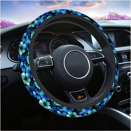 Vista 12 de Swono Fundas de volante de neopreno antideslizantes con diseño de fantasmas lindos y divertidos fantasmas bailarines de Halloween, agarre cómodo