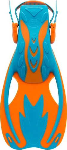 Vista 6 de Cressi Aletas Rocks, aletas cortas de talón abierto para niños con correas ajustables para snorkel y natación - Cressi: Calidad Desde 1946