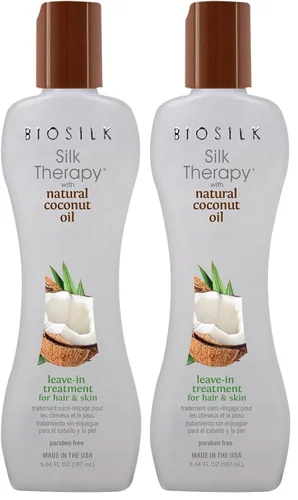Vista 7 de Biosilk Terapia de Seda con Aceite de Coco Natural Tratamiento Sin Enjuague, Ayuda a Controlar el Encrespamiento y los Cabellos Sueltos, Sin