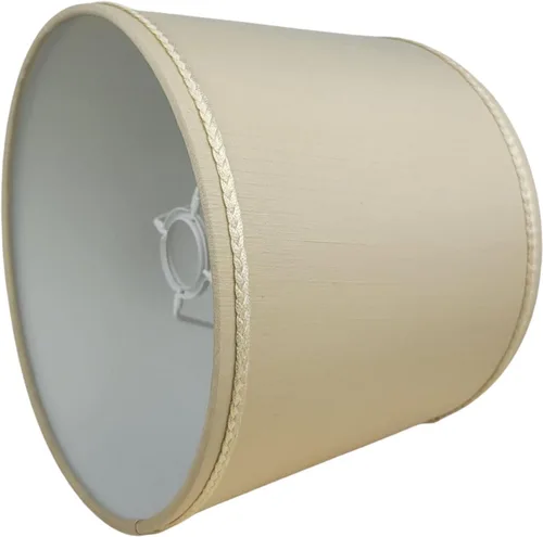 Vista 2 de Royal Designs, Inc. HB-641UT-9BG Pantalla de lámpara de tambor poco profundo con tapiz, Uno Fitter, 8 x 9 x 7, beige