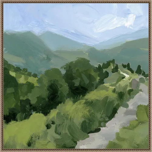Vista 18 de Amanti Art Lienzo enmarcado para pared, camino forrado de árbol I de 16 x 16 pulgadas, por Victoria Barnes, lienzo enmarcado para pared, obras