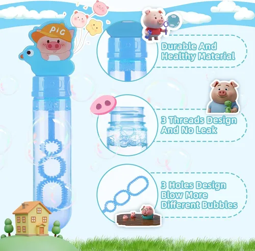 Vista 7 de Pepa Pig - Varitas de burbujas para niños, juguetes de burbujas de Pepa Pig para fiesta de cumpleaños, bolsas de regalo, regalos temáticos de cerdo