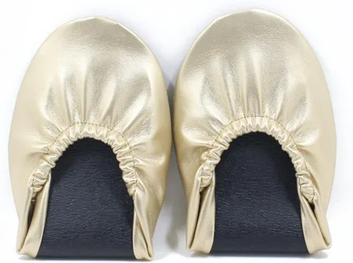 Vista 6 de Zapatos plegables y portátiles de ballet de viaje para mujer, con bolsa expandible a juego para tacones altos, zapatos plegables para mujer