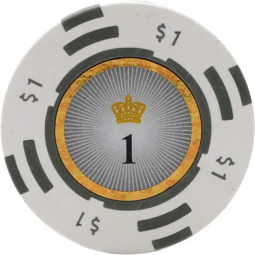 Vista 6 de Versa Games Crown Casino - Fichas de póquer de arcilla en 0.48 oz de peso, paquete de 50 (negro)