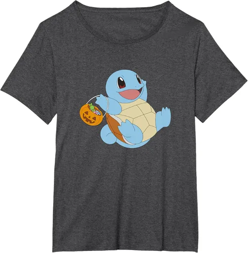 Vista 19 de Pokémon Halloween Squirtle With His Trick or Treat Basket Camiseta, Negro