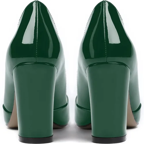 Vista 4 de MODENCOCO Zapatos de tacón alto con puntera puntiaguda para mujer de 3.5 pulgadas