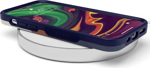 Vista 8 de Funda Casely para iPhone 12/12 Pro Los opuestos se atraen Montañas de día y noche Compatible con MagSafe Diseño protector audaz